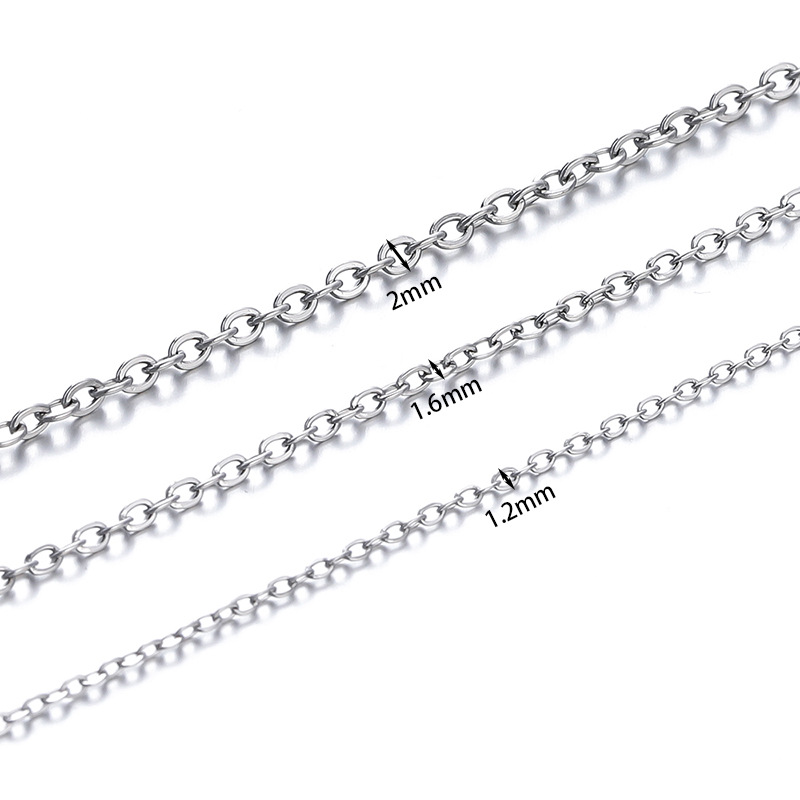 10g Weight Chain Jewelry Making Type DIY Jewelry Accessories Classification 2 M Quantity 304 Stainless Steel Material Solid Color Pattern All Seasons Season Plating Design Basic, Simple Style Style 2 M 304 Stainless Steel DIY Jewelry Accessories Chain Basic Simple Style Solid Color 4