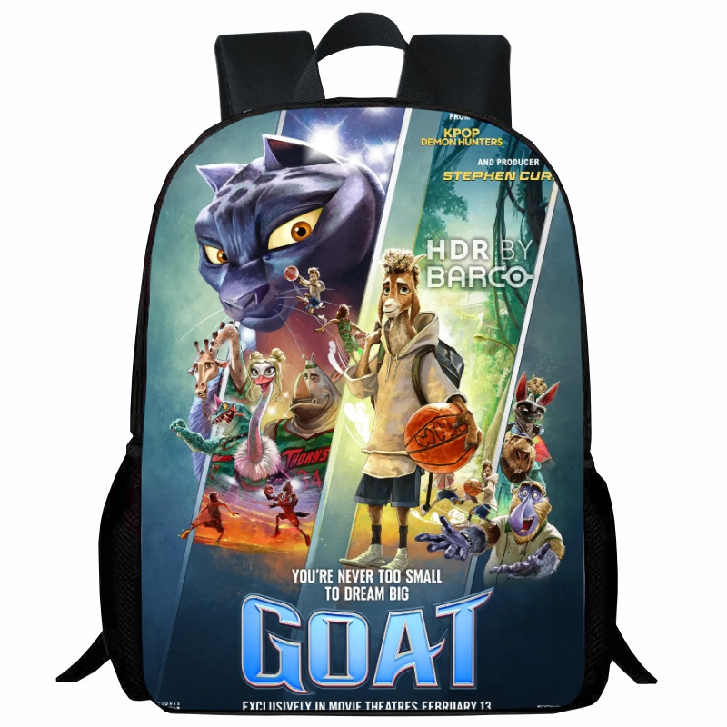 Wholesale New Printed School Bags for Elementary Students, Miracle Dream Team Goat Backpacks, Cartoon Anime Backpacks for Grades 1-3