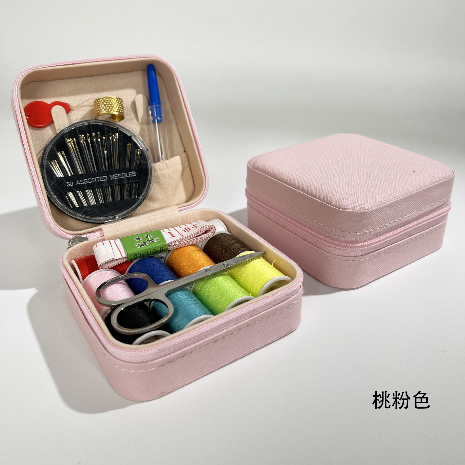 Kit de caja de aguja transfronteriza herramienta de coser doméstica aguja de coser de viaje portátil aguja de coser paquete de 27 piezas