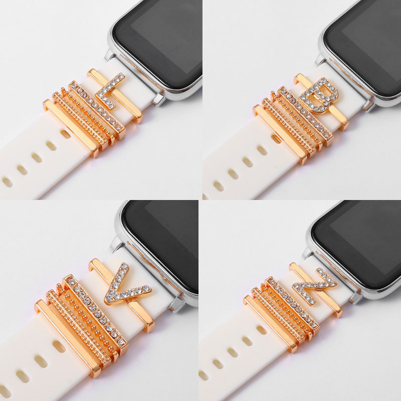 Apple Watch Watch 38mm Dây đeo silicon Vòng trang trí chữ ABC Dây đeo silicon