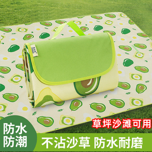Picnic Mat Moisture-Proof Mat Thickened Beach Mat Waterproof Outdoor Outing Field Lawn Mat Spring Outing Portable Picnic Cloth
