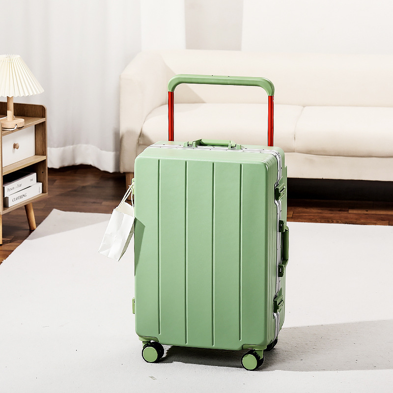 [Granes] Moda amplia maleta de barra de tracción marco de aluminio femenino robusto resistente al desgaste silencioso universal caja de barra de tracción