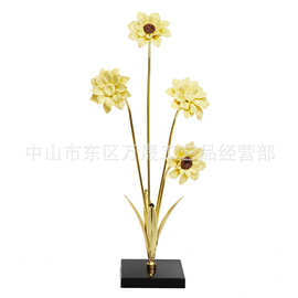 陶瓷向日癸向阳花开客厅桌面一举夺魁向日葵摆件客厅电视柜乔迁