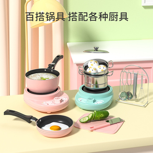 Mini medium electric stove plug-in cartoon knob model 220V360W electric tea stove heating plate 10.5cm