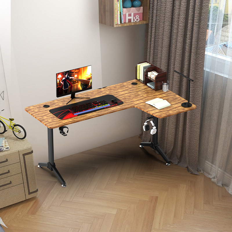 E-Sports Table L-Shaped Corner Gaming Table Desktop Computer Table Desk Corner Table Simple Office Electric Lift Table