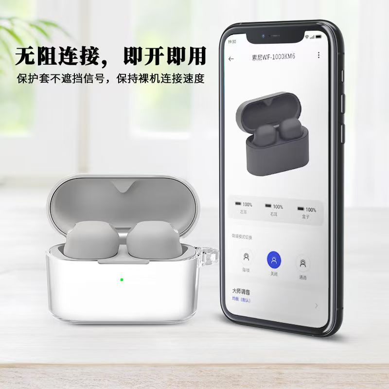 Nueva aplicación Sony WF - 1000XM6 cubierta de auriculares TPU cubierta de protección contra caídas cubierta de auriculares transparente suave