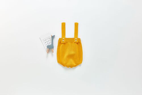  Autumn New Infant and Toddler Sling Jumpsuit Solid Color Western Style Knitted Sling Jumpsuit