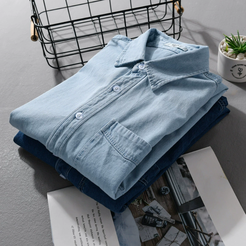 Демисезонная denim футболка из мягкого материала, свободного кроя