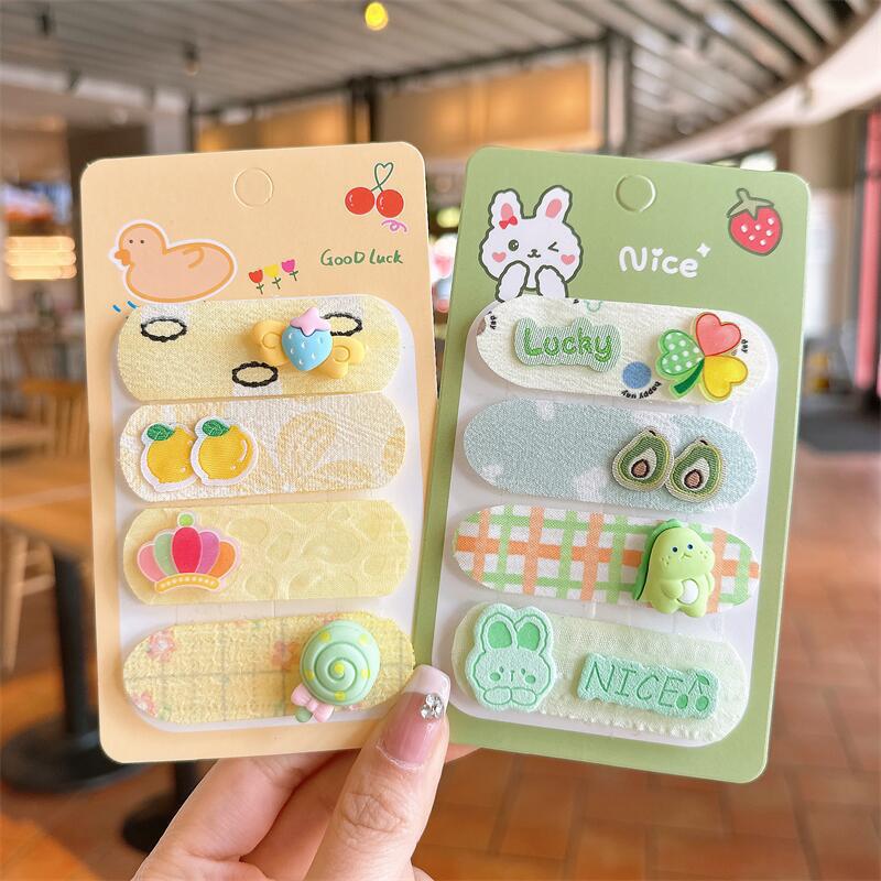 Pelo roto de la niña que termina el artefacto flequillo pegatinas Cabeza trasera de velcro de los niños pegatinas de pelo roto accesorios para el cabello pegajoso de la niña tocado