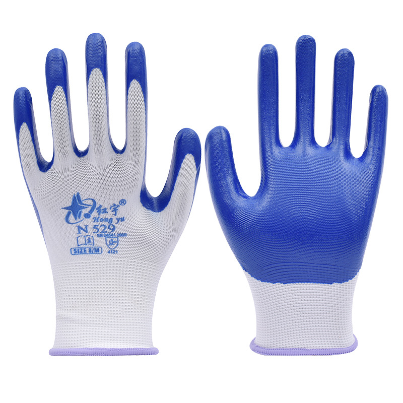 Xingyu Hongyu N529 guantes de protección laboral antideslizante, anti-desgaste, anti-corte, anti-agua, guantes de pegamento