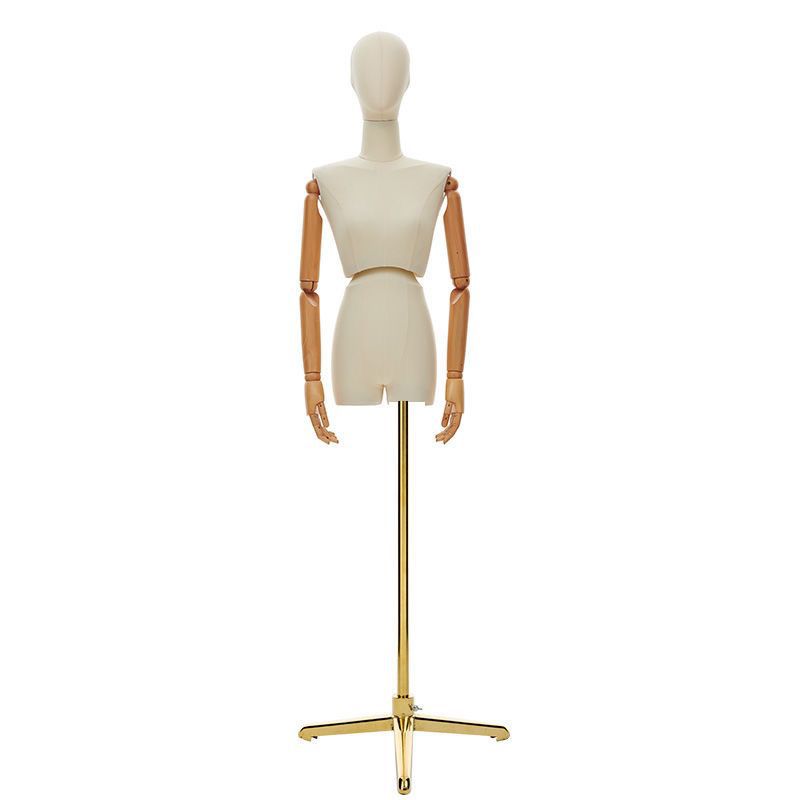Modelo de tienda de ropa accesorios de ventana femenina estante de exhibición de cintura doble maniquí clavícula modelo femenino plataforma