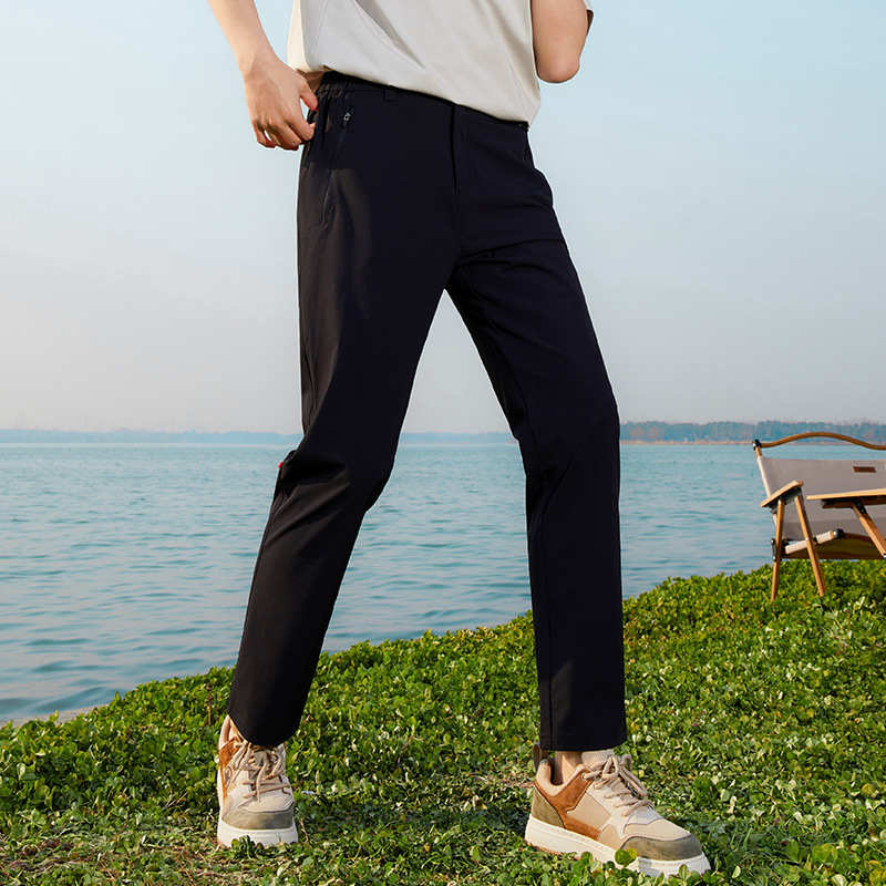 Outdoor Three-proof Men's Casual Pants Youth Hiking Sunscreen Cool-feeling Trousers Summer Thin Water-repellent Sports Pants