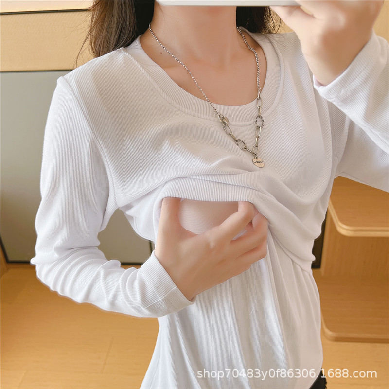春秋用長袖アウター、産後ママ用授乳服、産褥服、授乳服タイプ9238|undefined