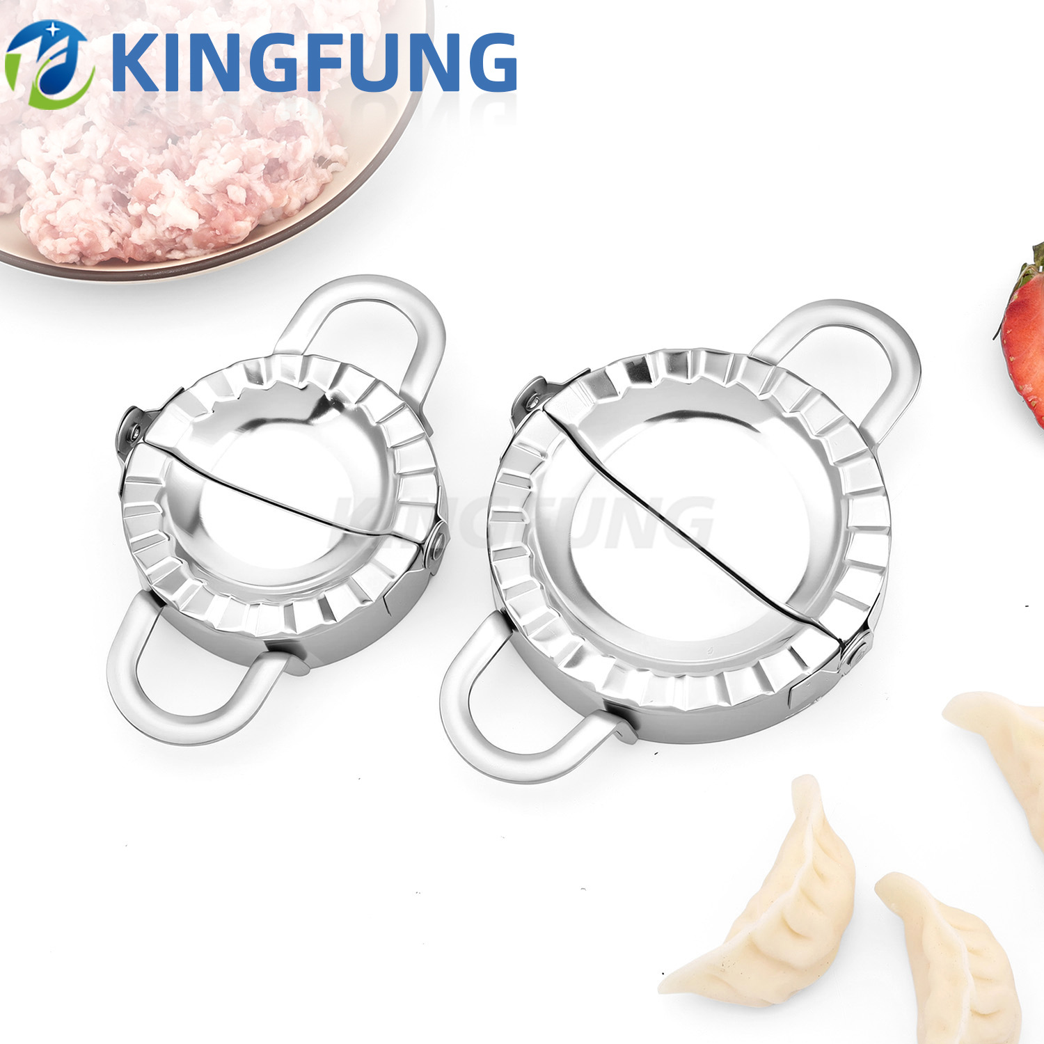 Creative Kitchen Gadgets Small Size 430 Stainless Steel Dumpling Maker Dumpling Skin Mold Manual Dumpling Maker Wholesale