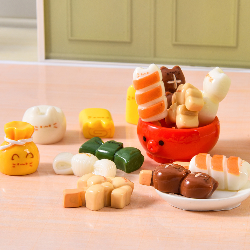 おでんシミュレーションミニチュア食品おもちゃデスクトップ装飾品ドールハウス diy 樹脂アクセサリーシーンレイアウト小道具|undefined