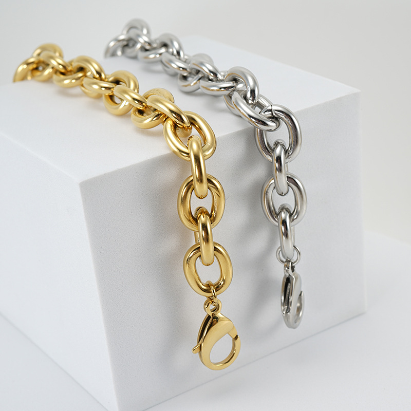 Daily Occasion Fashion Geometric Stainless Steel Plating Men's Bracelets