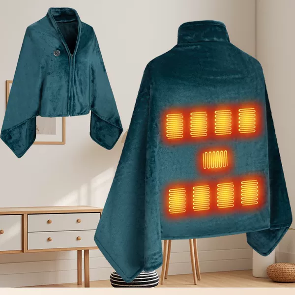 Cross-Border New Heating Shawl Dual-Purpose USB Heating Cold-Proof Electric Heating Popular Cape Full-Body Electric Heating and Warmth