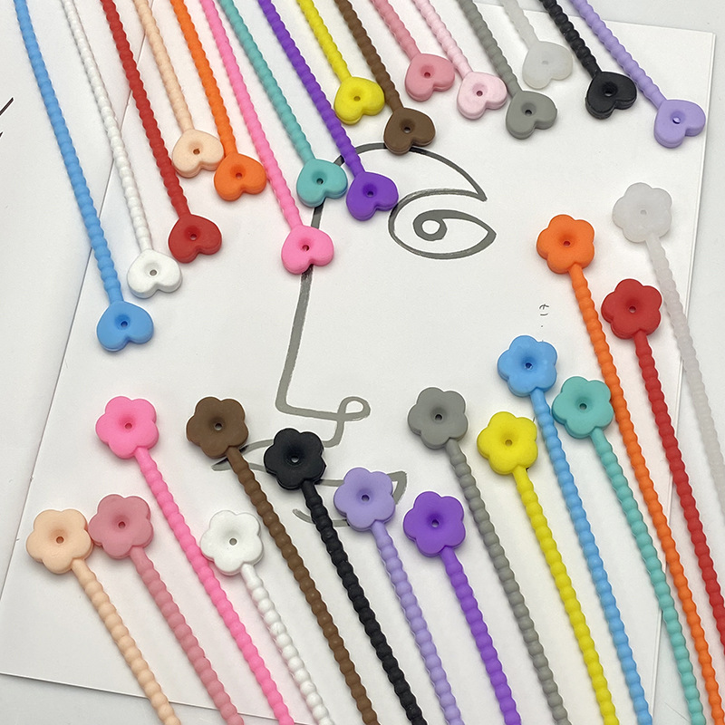 215mm plástico color correa de silicona DIY joyería caja ciega colgante Cordón de alambre de cuerda de alambre de la atadura de cables ofertas