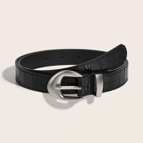 Red vintage-style niche commuter belt for women—fashionable accessory that complements skirts and denim jeans.