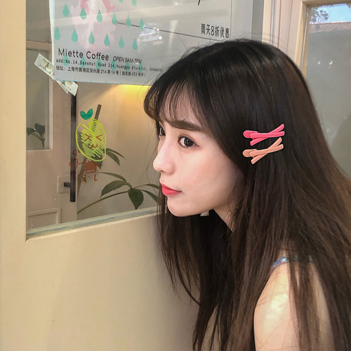 Colorful duckbill clip, bow hair clip, women's side clip, girl's top clip, bangs, one-word clip, clip clip, internet celebrity headwear
