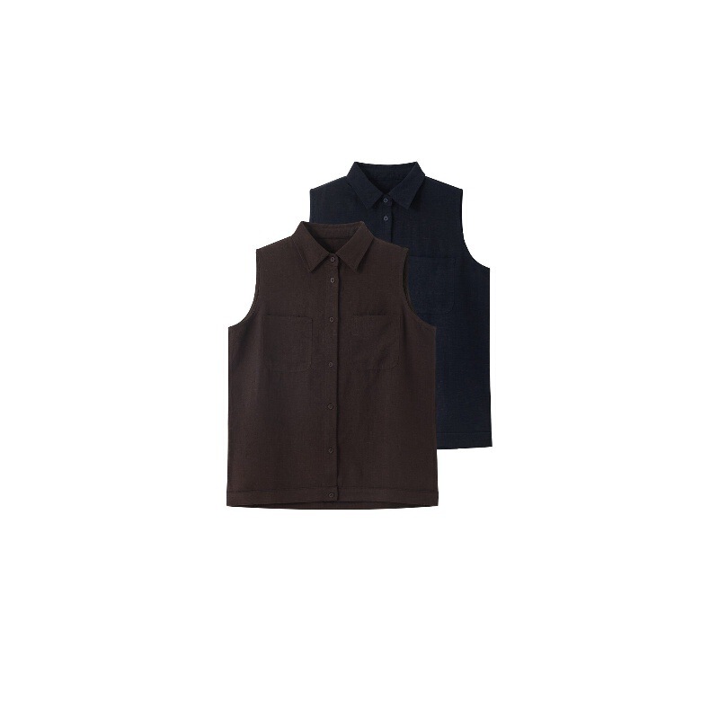 French-Style Minimalist Lyocell Blend Vest for Women, Spring Season, Thin and Flowy, with a Turn-Down Collar, Single-Breasted, Sleeveless Top for Commuting French-Style Minimalist Lyocell Blend Vest for Women, Spring Season, Thin and Flowy, with a Turn-Down Collar, Single-Breasted, Sleeveless Top for Commuting