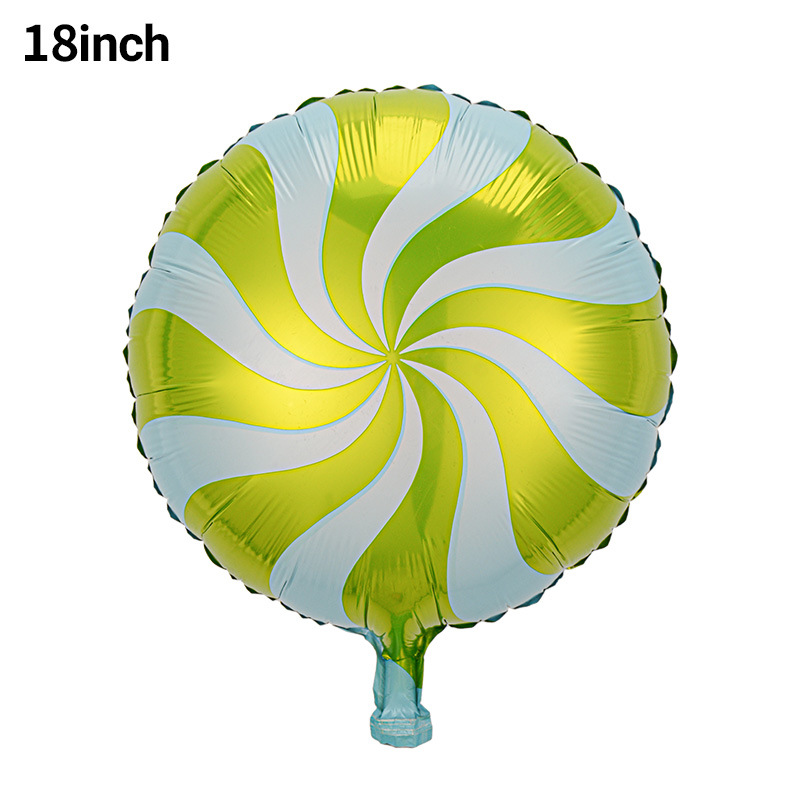 18 pulgadas dulces molino de viento globo de película de aluminio fiestas de cumpleaños de niños molino de viento diseño de globo al por mayor