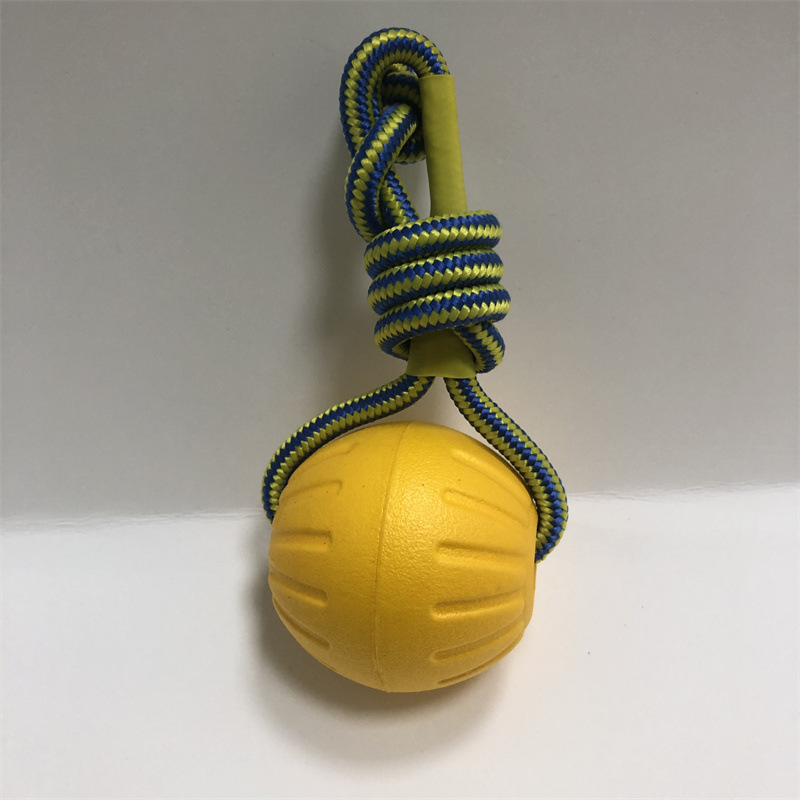 노란색 7cm 원형 로프 볼