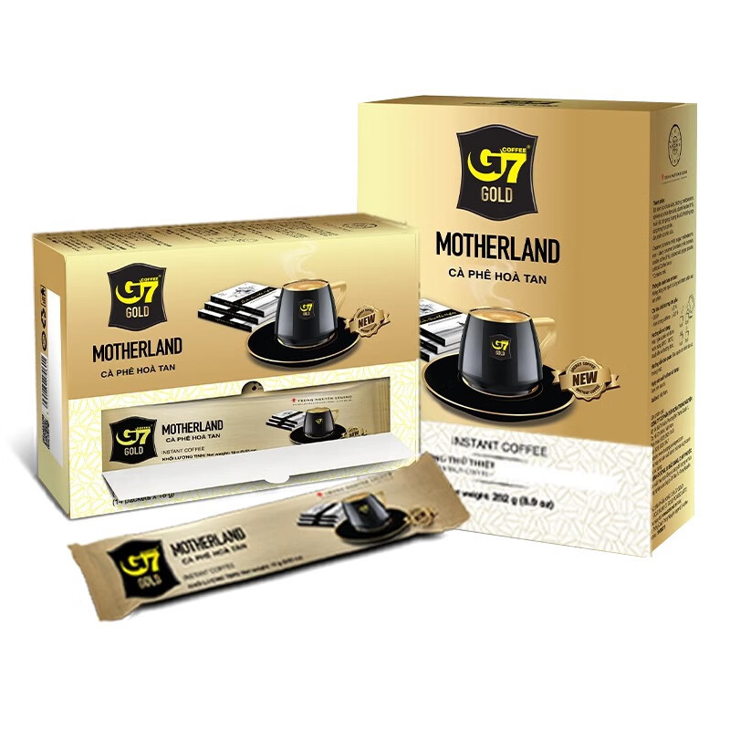 G7 Coffee Vietnamese Warm Ginger Flavor 3-in-1 Instant Coffee Independent Portable Package 252G/Boxed Home Hand Brewing