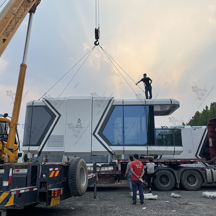 Red móvil de la casa foto reloj-en la tecnología sentido espacio cápsula personas campamento área escénica integrado Casa Hotel