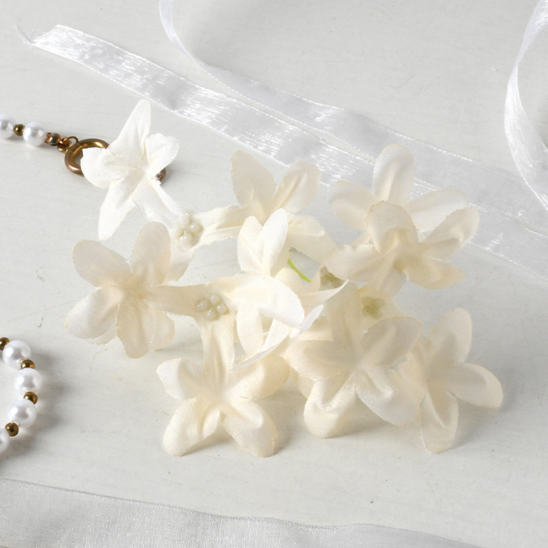 Simulación de flores de clavo de cereza cruz pinzas de cabello guirnaldas joyas diy boda decoración del hogar flores falsas