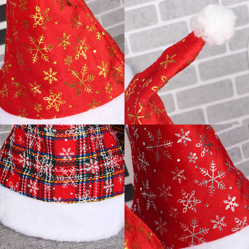 Christmas decorations adult children multi-color sequins antler fabric hat Christmas party party accessories_voghion.com