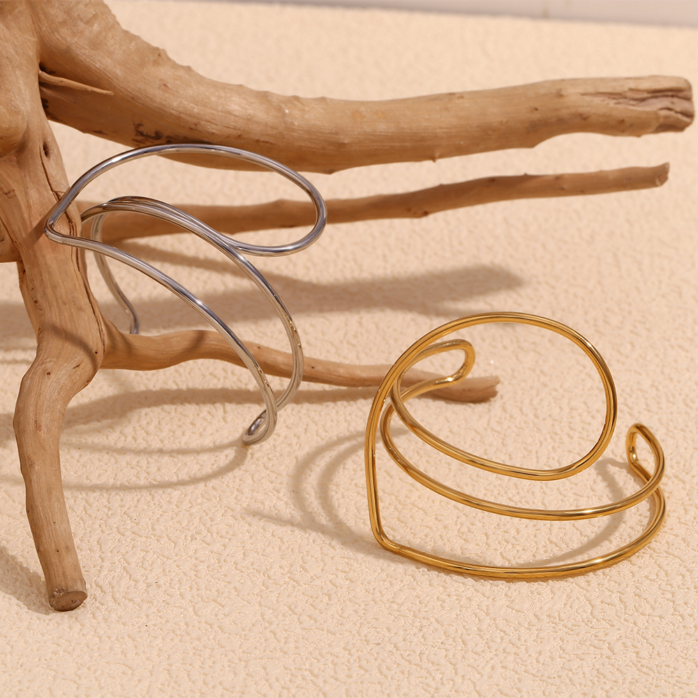 Plated 18K Gold Line Love Stainless Steel Bracelet