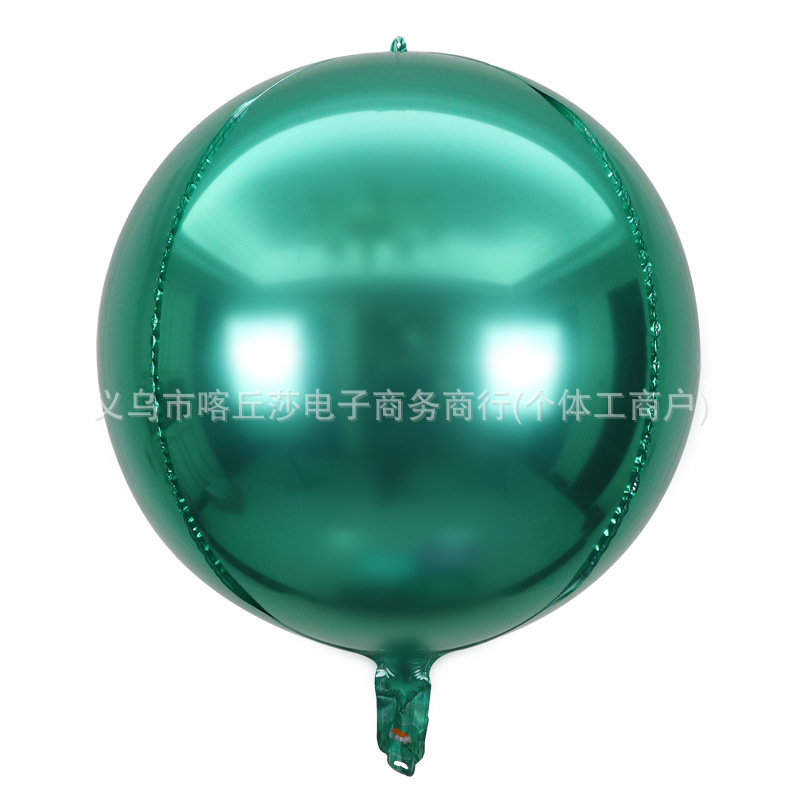 4d铝膜气球18寸22寸立体正圆形金色银色铝箔气球装饰布置厂家批发|undefined