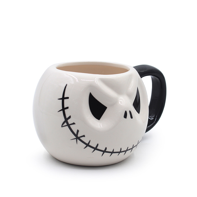 Noche de Navidad Horror Skull Jack Taza de Halloween Skull Taza de Cerámica Taza de Café Creativa