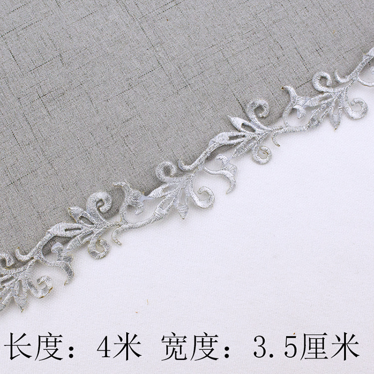 Escenario accesorios de vestir borde decorativo estilo étnico Cine y Televisión dibujos animados oro y plata seda bordado largo encaje planchado bordado tira