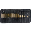 Wood color 24 pieces plus leather bag