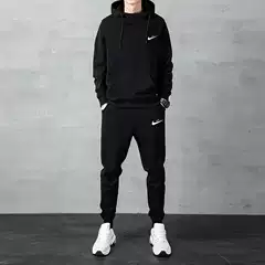 New Spring and Autumn Leisure Sports Suit Men's Youth Pullover Sweater Autumn Crewneck Running Sports Suit Two-piece Set