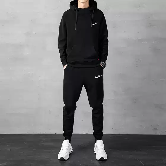 New Spring and Autumn Leisure Sports Suit Men's Youth Pullover Sweater Autumn Crewneck Running Sports Suit Two-piece Set