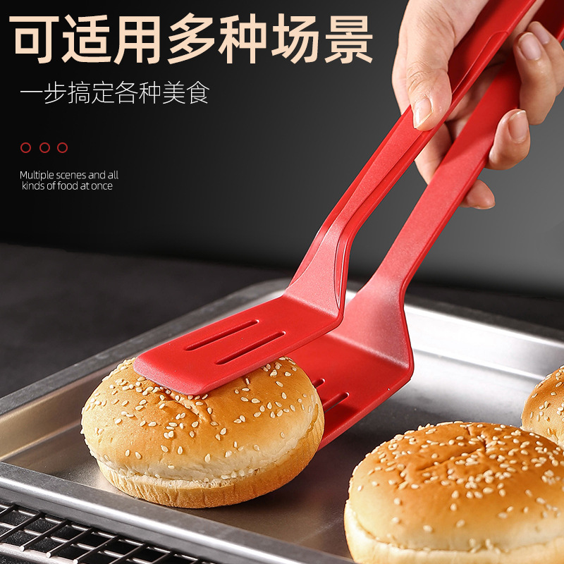 Clip de carne de silicona pescado pala clip de pan clip de pescado frito clip de barbacoa camping picnic clip de comida clip de dos en uno para freír pala clip