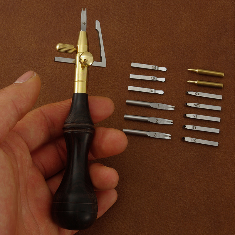 調整可能な多機能カッターヘッド削り器の溝掘り器の手作業DIY皮革は埋め線4845を切ります。|undefined