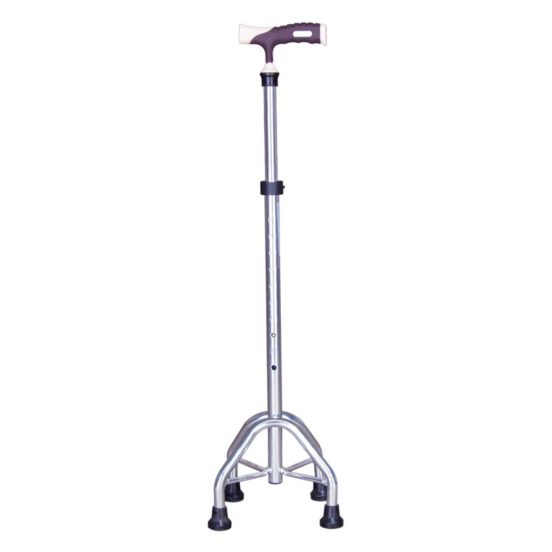 Aleación de aluminio muletas ancianos de cuatro patas muletas ancianos bastón retráctil antideslizante ayuda para caminar con ayuda ligera para caminar