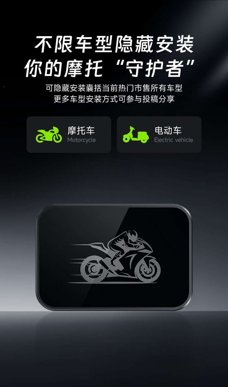 Suitable for Shengpai motorcycle dashcam, high-definition front and rear dual-lens video recording, waterproof and anti-shake, for electric vehicle riding
