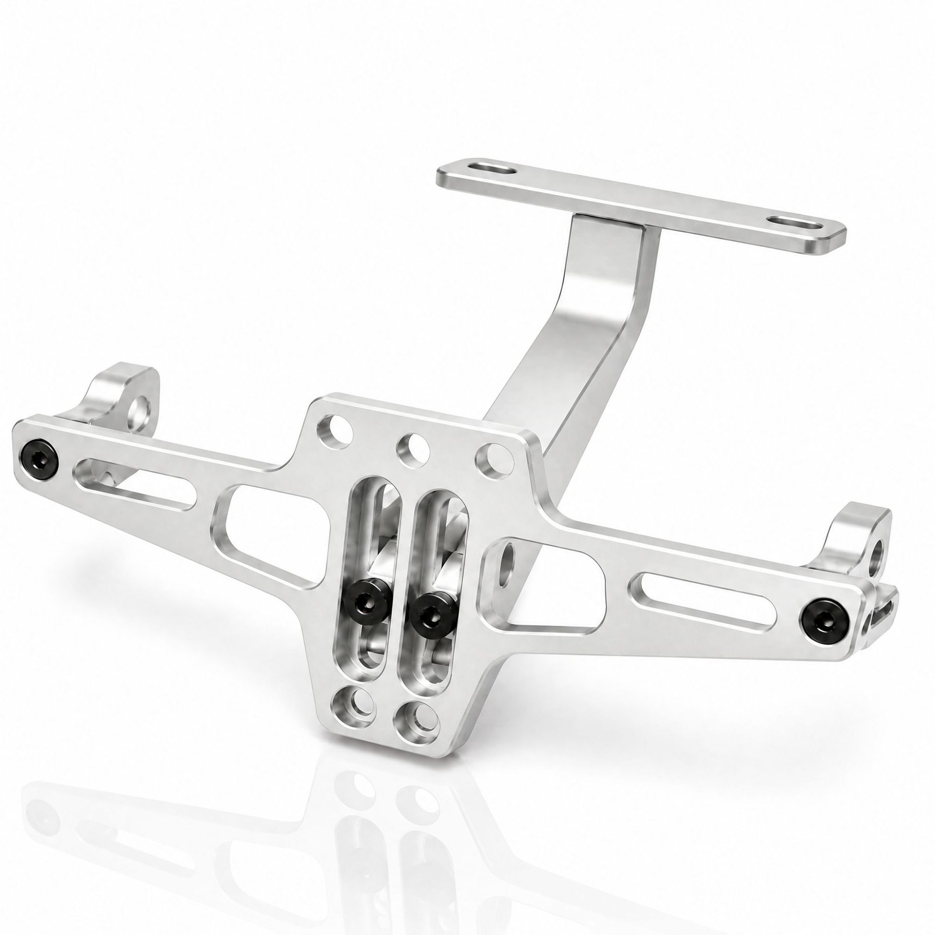 Motorcycle and aircraft rear license plate bracket, adjustable support bracket, CNC aluminum alloy universal car rack, modified electric vehicle accessories