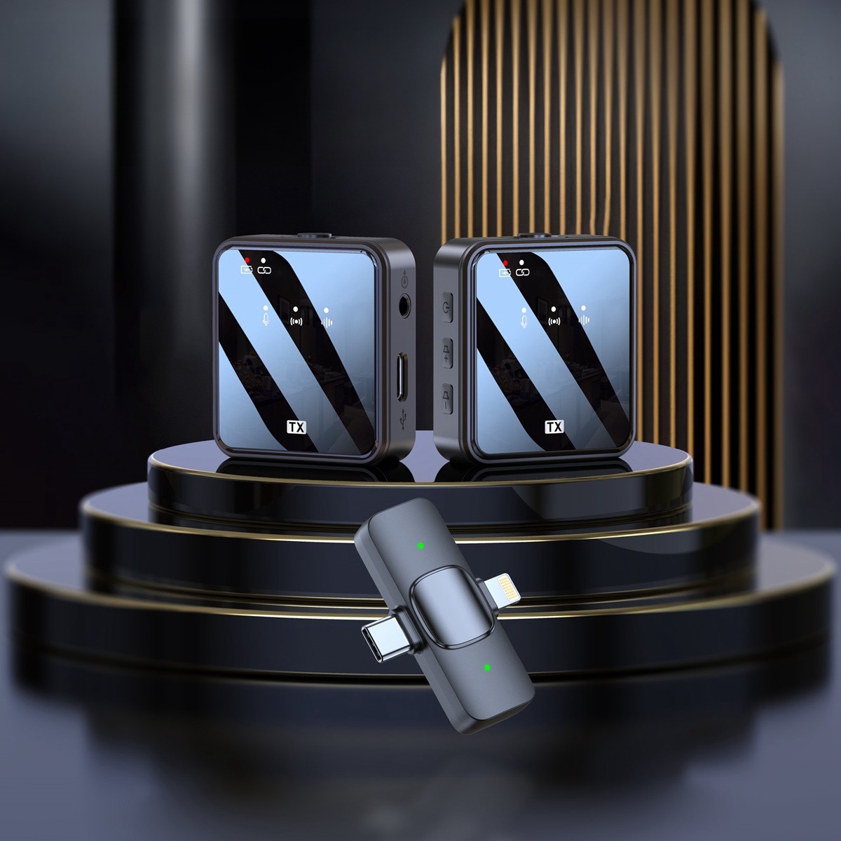 Micrófono inalámbrico de collar B2 transmisión en vivo exclusiva para usuarios externos reduciendo el ruido Android Apple micrófono de radio de video vlog