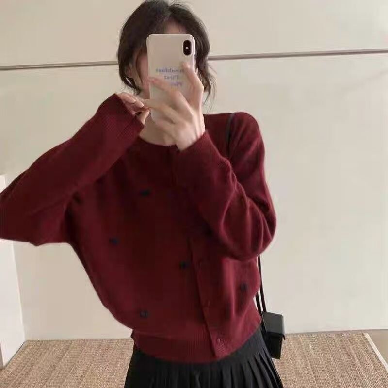毛衣新款爱心圆领上衣设计慵懒洋气宽松外套针织时尚百搭开衫长袖|undefined