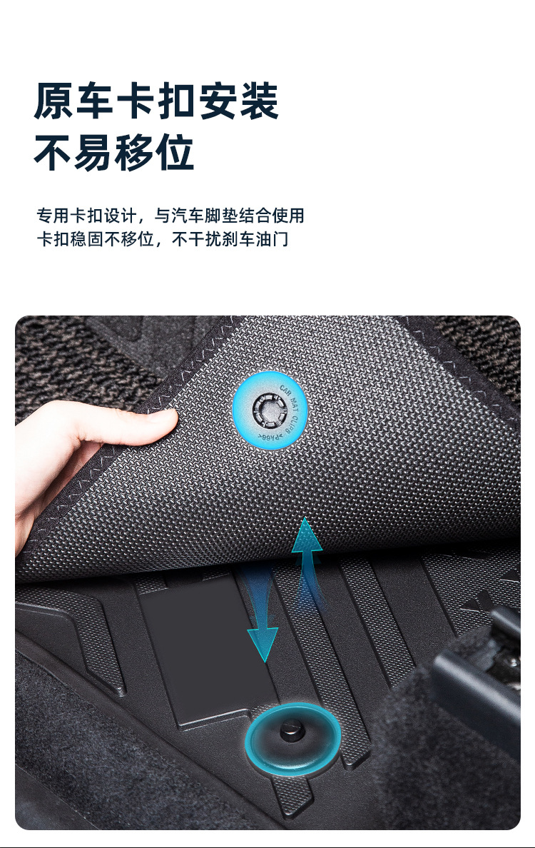 Shangjie z7 custom-fit car-specific TPE car floor mats, matte finish, one-piece molding, stable and non-slip