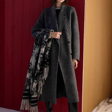 2025冬季新款双面羊毛呢外套女D404ZM22LD40