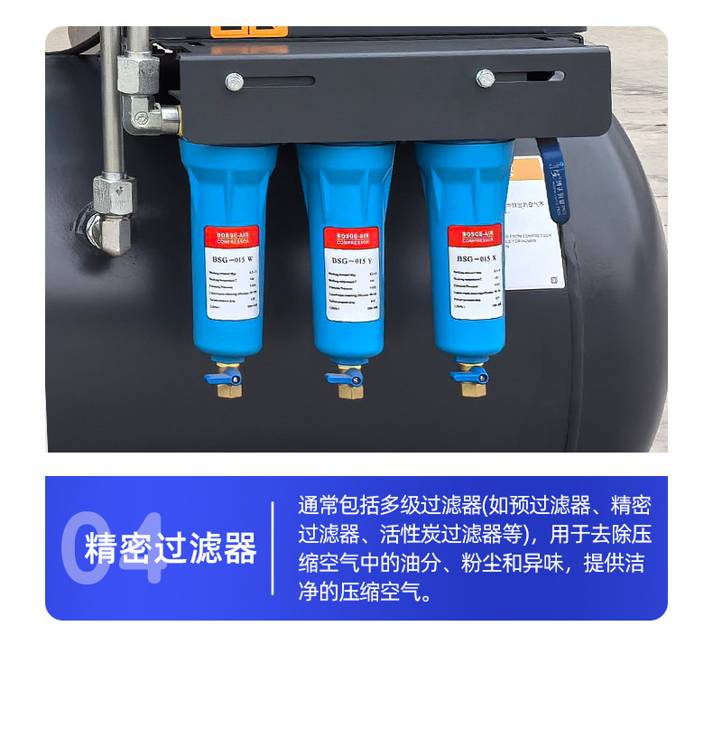 Bosch energy-saving variable frequency four-in-one screw air compressor integrated air compressor 7.5/15KW air compressor