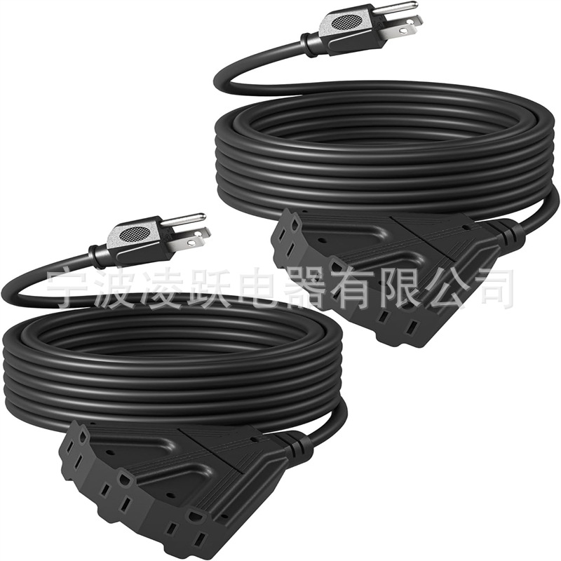 DEWENWILS 25FT 户外延长线,16/3 SJTW 三键电源线,重型延长线