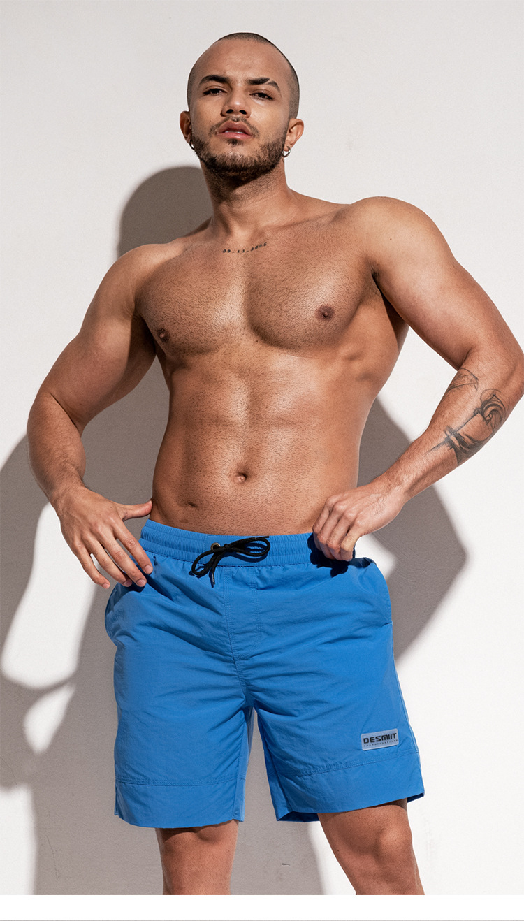 DESMIIT Beach Pants Swim Trunks in Dark Blue - Comfortable and Stylish Swimwear for Men